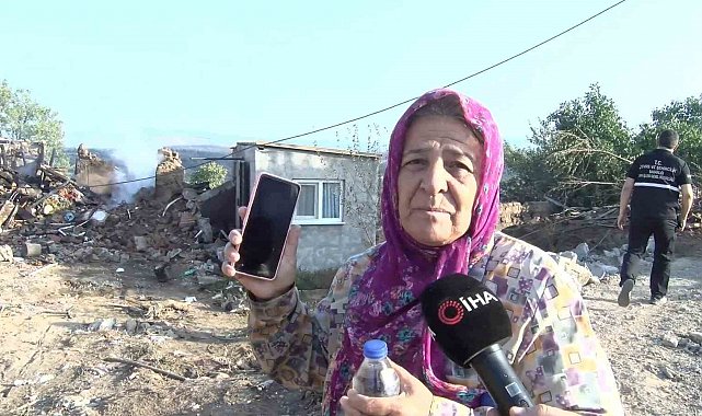 Evi yanan kadının geriye bir canı, bir kimliği, bir de telefonu kaldı