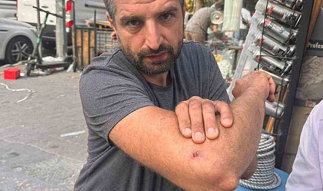 Florya'da bir motosikletli facianın eşiğinden döndü: Araçların altında kalmaktan son anda böyle kurtuldu