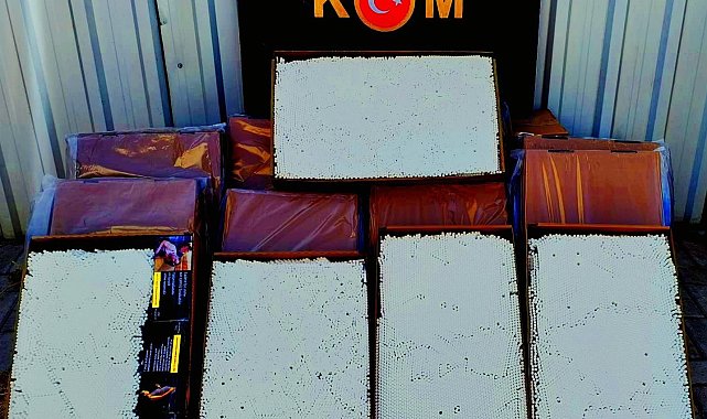 Gönen'de kaçak makaron operasyonu