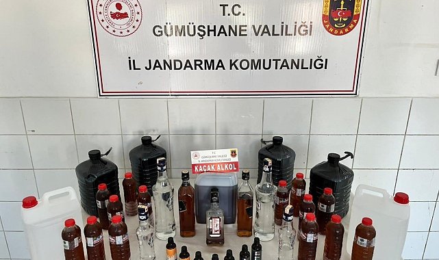 Gümüşhane'de sahte alkol operasyonu