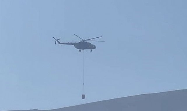 Havadan ve karadan müdahale edilen orman yangını söndürüldü