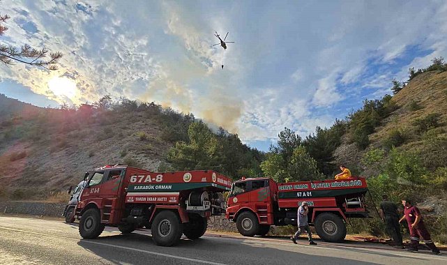 Karabük'teki orman yangını 2 saatte kontrol altına alındı