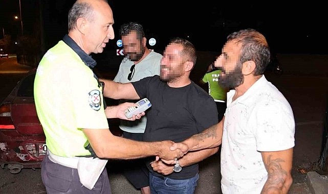 Karadenizli alkollü sürücünün 0.50 promil sevinci kamerada