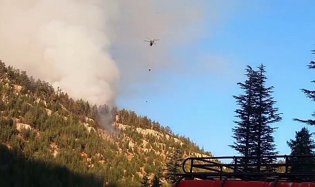 Karaman Valiliği: "Orman yangınına 137 personel ve 3 helikopterle müdahale ediliyor"