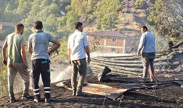 Kastamonu'da aynı bölgede ikinci orman yangını: 5 samanlık küle döndü
