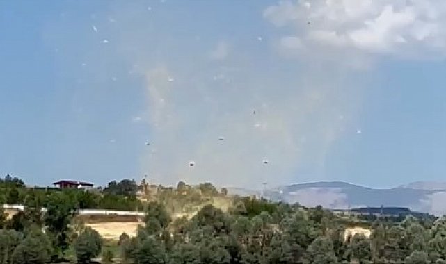 Kastamonu'da baraj kenarında hortum çıktı