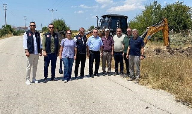 Kaymakam Öztürk, Kandilli Köyü'ndeki altyapı çalışmalarını yerinde inceledi
