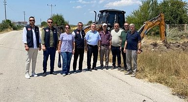 Kaymakam Öztürk, Kandilli Köyü'ndeki altyapı çalışmalarını yerinde inceledi