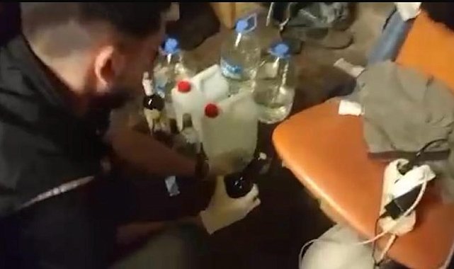 Kayseri'de sahte alkol üreten şahıs yakalandı