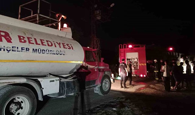 Kemer'de trafo yangını