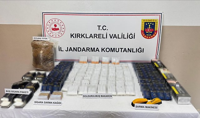 Kırklareli'nde 4 bin 220 makaron ele geçirildi
