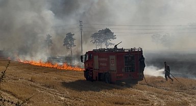 Kırlareli'nde çıkan anız yangında 3 ev zarar gördü