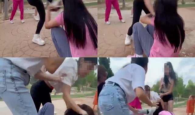Kızlar arasında kavga kamerada: 16 yaşındaki şüpheli tutuklandı