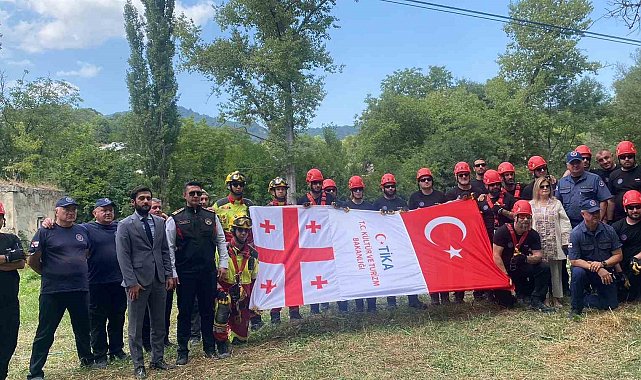 Konya İtfaiyesi, TİKA iş birliğiyle Gürcistan'da "Doğada Arama Kurtarma Eğitimi" düzenledi