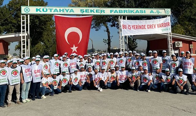 Kütahya Şeker Fabrikası işçileri greve başladı