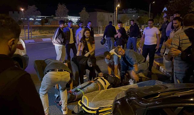 Lüleburgaz'da otomobil ile çarpışan motosikletin sürücüsü yaralandı