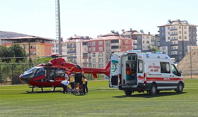Malatya'da ambulans helikopter 80 yaşındaki hasta için havalandı