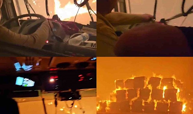 Mersin'deki orman yangınında ekiplerin zor anları kameraya yansıdı