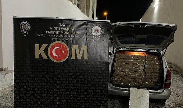 Niğde'de kaçakçılık operasyonu: 175 bin makaron ve 40 litre etil alkol ele geçirildi