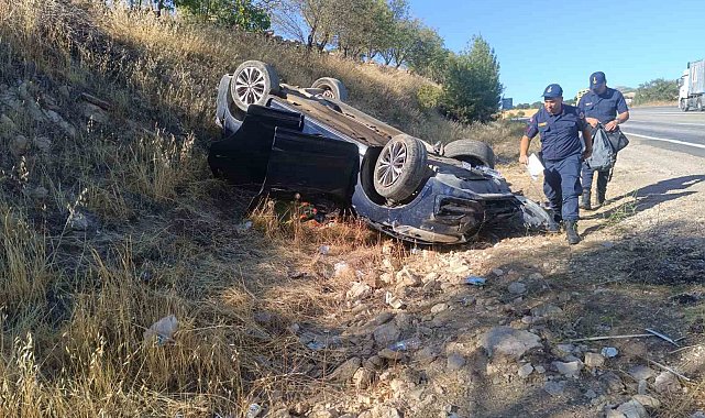 Otomobil takla attı: 1 yaralı