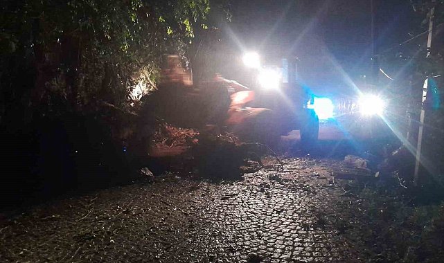 Rize'de heyelan: Yol ulaşıma kapandı