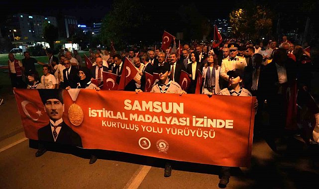 Samsun'da "İstiklal Madalyası İzinde Kurtuluş Yolu Yürüyüşü"