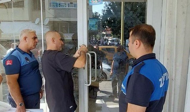 Siirt'te kaldırımı işgal eden iş yeri faaliyetten men edildi