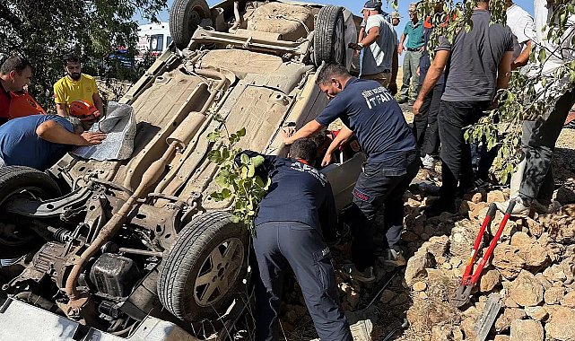 Siirt'te takla atan araçta 2 kişi yaralandı
