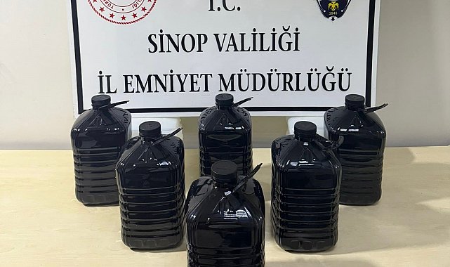 Sinop'ta 30 litre etil alkol ele geçirildi