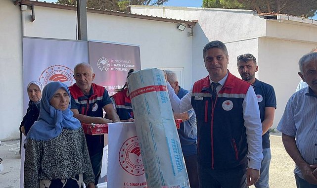 Sinop'ta çiftçilere 16 ton sera naylonu desteği