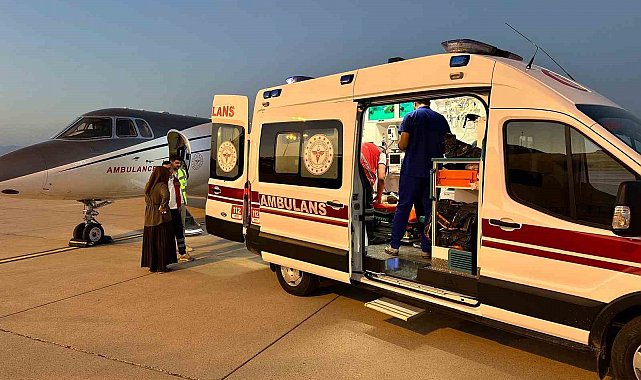 Solunum yetmezliği yaşayan bebek ambulans uçakla Ankara'ya sevk edildi