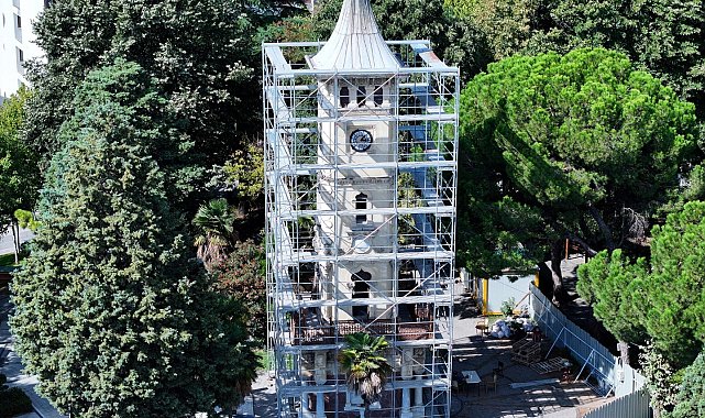 Tarihi Saat Kulesi restore ediliyor