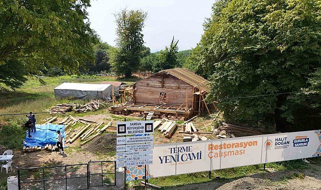 Tarihi Terme Yeni Cami'de Restorasyon çalışmaları