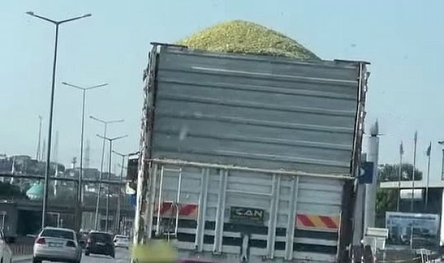 Taşıdığı yükü yola savurarak ilerledi: Cezadan kaçamadı