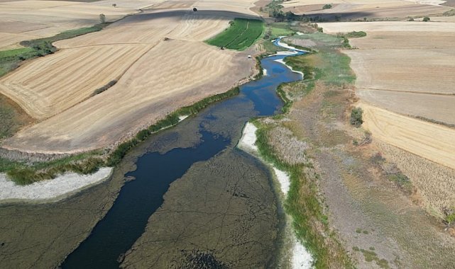 Tekirdağ'da Sarılar Göleti kuraklıktan nasibini aldı