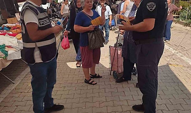 Tekirdağ'da telefon dolandırıcılığına karşı broşür dağıtıldı