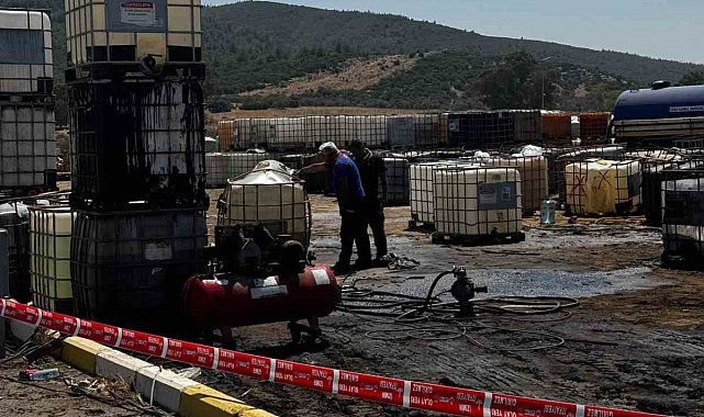 Torbalı'da kaçak akaryakıt toplama alanında patlama: 16 araçta hasa