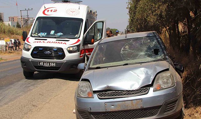 Turgutlu'da otomobilin çarptığı yaya ağır yaralandı