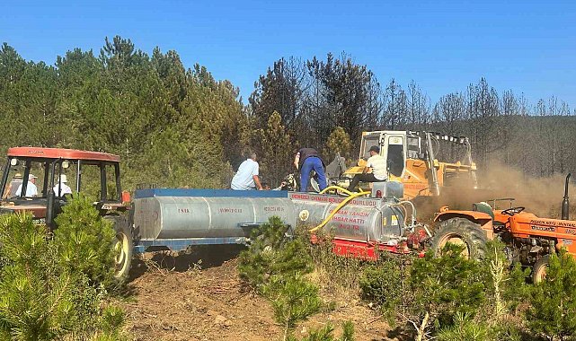 Uşak'taki orman yangını kısmen kontrol altına alındı