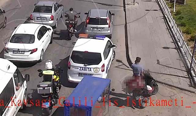 Uyanık kurye polisten kaçtı, diğer motosikletlinin faturası ağır oldu