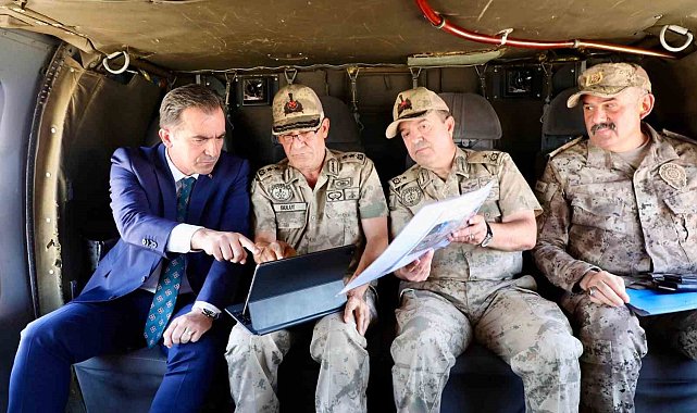 Vali Karakaya Çarho etkinlik alanını havadan inceledi