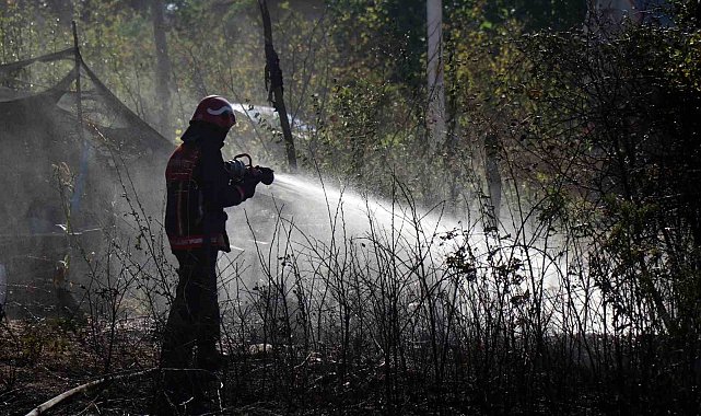 Yerleşim alanına yakın ormanlık alanda korkutan yangın: Mahalleli sokağa döküldü