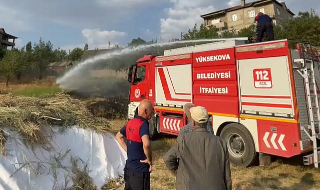 Yüksekova'da çıkan anız yangını söndürüldü