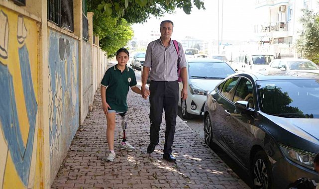 12 yaşındaki Özge yeni protezine kavuştu, okul heyecanı yeniden başladı