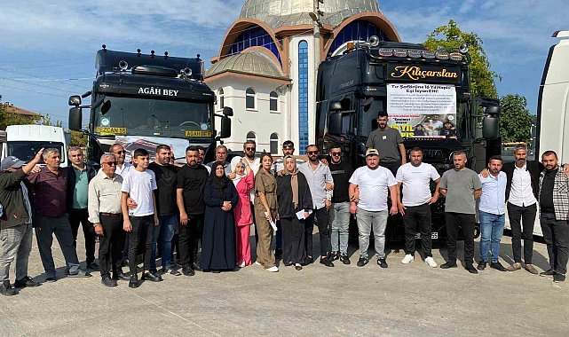 16 yıl hapis alan tır şoförünün arkadaşlarından tır konvoyu