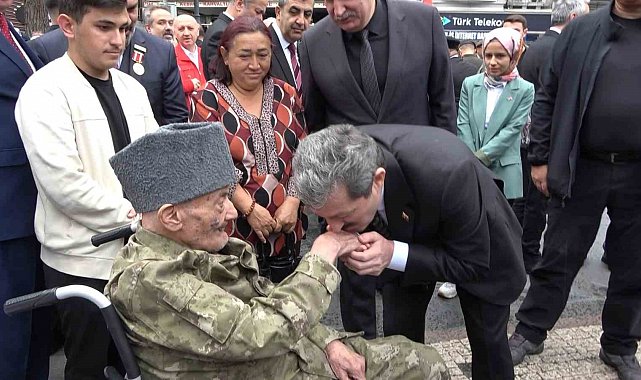 94 yaşındaki Kore Gazisi Cemal Yayla'ya Gaziler Günü'nde anlamlı vefa