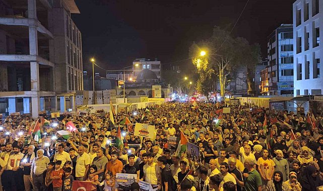 Adıyaman'da Filistin için dayanışma yürüyüşü