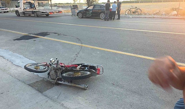Aksaray'da otomobil ile motosiklet çarpıştı: 1 ağır yaralı