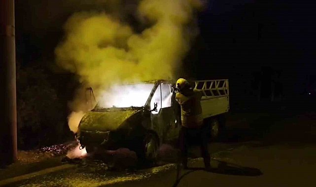 Alevlere teslim olan kamyonet kullanılmaz hale geldi