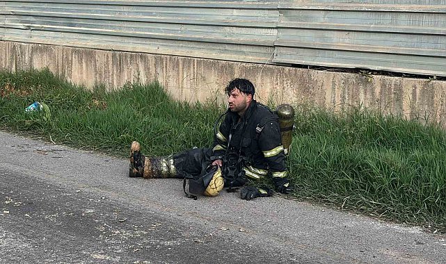 Alevlerin karşısında bir anlık mola: İtfaiye erlerinin yangınla imtihanı